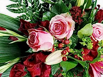 Sheaf with Burgundy Flowers