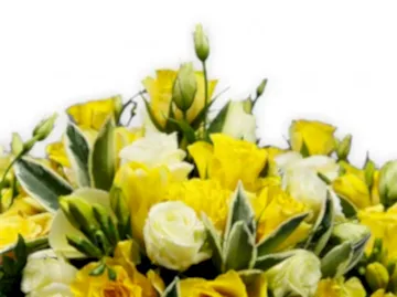 Yellow and White Funeral Wreath