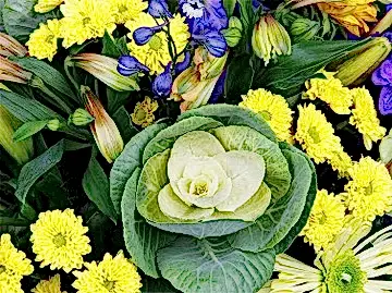 Regular Yellow and Purple Flower Spray