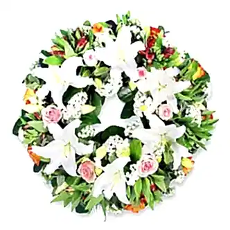 Lilies and Roses Wreath