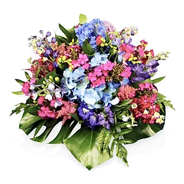 Pink and Blue Flowers Posy