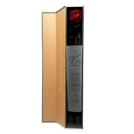Red Infinity Rose Long Stem in Luxury Case