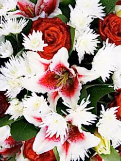 Roses, Chrysanthemum and Lilies Funeral Spray