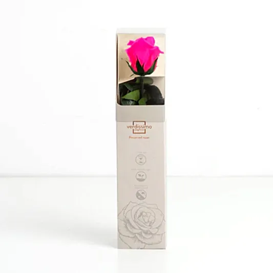 Hot Pink Infinity Rose Short Stem