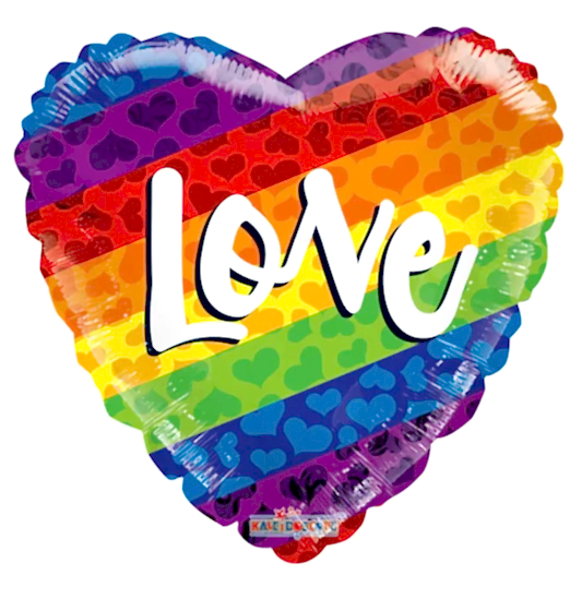18 inch foil rainbow balloon 